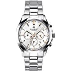 Accurist Watches Accurist Japanese Sports Chronograph with Push Button Clasp, Date Window, 50m Water Resistant, 2 Year Guarantee, Silver, Bracelet