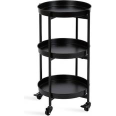 Round Trolley Tables Kate and Laurel Celia Modern 3-Tier Cart Trolley Table