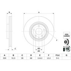 Friction Breaking Bosch Bremsscheibe MAZDA 986 479 H02 TK7833251A,TK7833251B