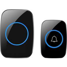 Dsport Home Welcome Doorbell Intelligent Wireless Doorbell Waterproof 300M Remote AU Smart Door Bell Chime Black