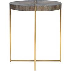 Joss & Main Townsend End Wood/Stainless Steel Brown/Gray/Yellow Small Table