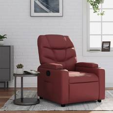 Recliner - Roterbar Fåtöljer vidaXL Vinröd Reclinerfåtölj Konstläder Fåtölj