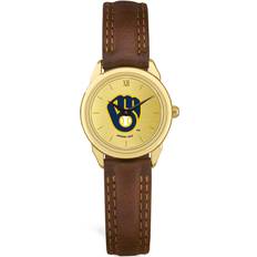 Jardine Brown Milwaukee Brewers Leather Wristwatch