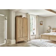 Oak Furnitureland Natural Solid Oak Double Newton Wardrobe