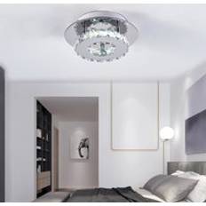 LivingAndHome Modern LED Crystal Ceiling Flush Light