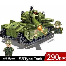 Military Tank Series Building Blocks Toy Set Army City Enlighten Bricks Figures & Accessories Perfect Gift for Boys