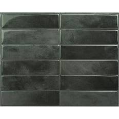 Black Tiles Smart Tiles Smart Tiles Peel and Stick Backsplash Tiles Premium 3D