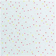 Stoff mint Konfetti neon-silber 140cm