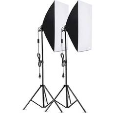 Lighting & Studio Equipment Andoer Studio Fotografie Softbox Kit mit 50x70cm Softbox * 2 2M Metallstativ * 2 für Live