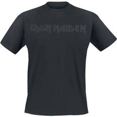 Iron Maiden T-shirt Black Black Logo för Herr svart