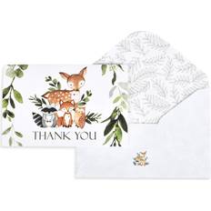 Cards & Invitations 50 Pack Watercolor Woodland Greenery Thank You Cards, Cute Thank You Notes with Envelopes & Stickers, Baby Shower, Birthday any Occasion