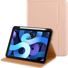 DTTO for New iPad Air 5th/4th Generation Case 2022/2020 with Pencil Holder, Premium Business Folio Stand Cover [2nd