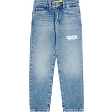 Pants Off-White Kids Paint Graphic slim jeans blue Y