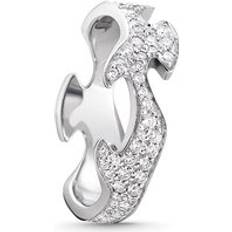 Georg Jensen Rings Georg Jensen Fusion 18ct White Gold Diamond Pave Centre Ring