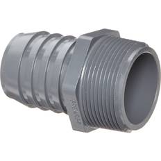 Plumbing Spears 1436 Series PVC Tube Fitting, Adapter, Schedule 40, Gray, 1-1/2" Barbed x NPT Male