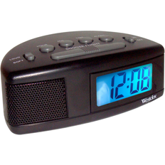 Alarm Clocks Westclox Super Loud LCD Alarm Clock with Blue Backlight Black