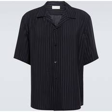 Saint Laurent Striped silk blue