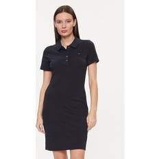 Tommy Hilfiger Damen Kleider Tommy Hilfiger Damen 1985 Slim Pique Polo Dress Ss Polokleid, Desert Sky