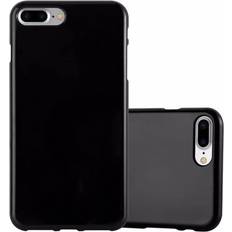 Cadorabo TPU Jelly Cover iPhone 8 iPhone 7S iPhone 7 Smartphone Hülle, Schwarz