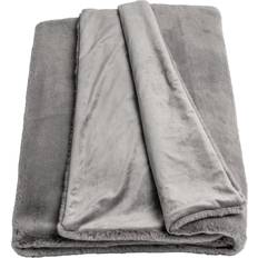 Habitat Faux Fur Plain Blankets Grey (150x)