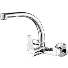 Silver Kitchen Taps Ibergrif Ibergrif M16326 Arial, Wand-Küchenarmatur Silber