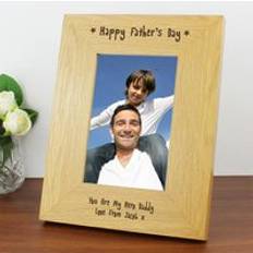 Fathers day Personalised Memento Company Happy Father's Day Wooden 4x6 Photo Frame