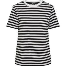Pieces T-shirt pcRia SS Tee Stripes Svart