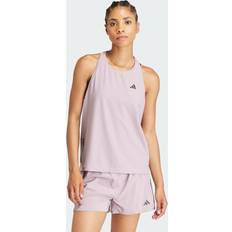 Reflectors Tank Tops Adidas Own The Run Base Sleeveless T-shirt Purple Woman