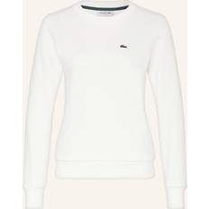 Lacoste Women Jumpers Lacoste Women's Unbrushed Fleece Jogger Sweatshirt White