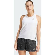 Adidas XS Tank Tops Adidas Own The Run Base Sleeveless T-shirt White Woman