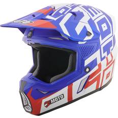 Merkur Flex Motocross Helmet - White/Red/Blue