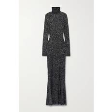 Balenciaga Dresses Balenciaga Tech Jersey Lamé Maxi Dress Schwarz