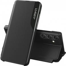 Galaxy A54 5G Fodral Eco Läder View Flip Svart