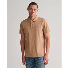 Beige - Herre Polotrøjer Gant Herre Regular fit Shield Piqué poloskjorte Beige