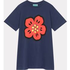Klänning - Marinblå/Röd/Blomma
