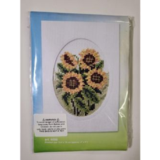 Needlework Kits Orchidea Stamped Cross Stitch Card Kit Sunflowers