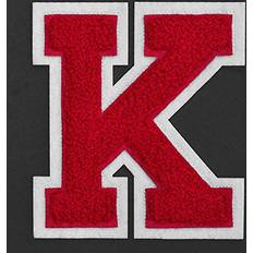 Patches & Appliqués Letter K Chenille Stitch Varsity Iron-On Patch by pc, 4-1/2" Red/White, TR-11648