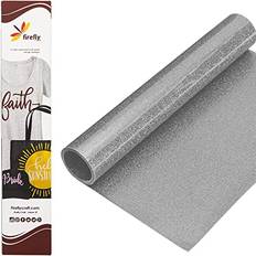 Crafts Firefly Craft Glitter Silver Heat Transfer Vinyl HTV Vinyl for Cricut Heat Press Vinyl for Shirt Transfers Iron On Fabric Sheets 3 Pieces 12 X 20 5 Feet Each