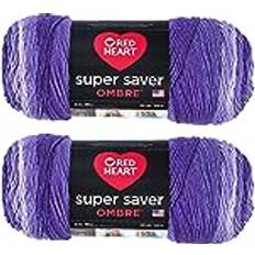 Red Heart Red Heart Super Saver Jumbo Yarn, 2 Pack, Violet Ombre 2 count