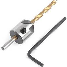 Akozon Countersink Drill Bit Set Wood Countersink Drill Bit Steel Countersink Drill Bit Carpentry Woodworking Boring Tool Round Shank With LWrench Hex