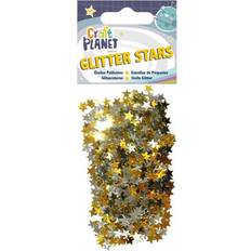 Craft Planet Glitter Stars Gold & Silver 6mm