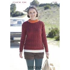 Yarn & Needlework Supplies SIRDAR Click Knitting Pattern 7149 Women 32 42 Inches Sweaters