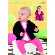 Knitting Patterns Needlework Patterns SIRDAR Baby Bamboo Knitting Pattern 4625 Baby Birth 7 Years Cardigans