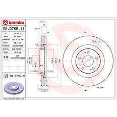 Bromsfriktion Brembo 09.D765.11 Bromsskiva Bromsskivor 320