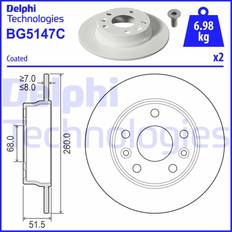 Delphi Bremseskive BG5147C 2 Stk