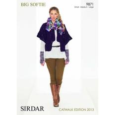 Knitting Patterns Needlework Patterns SIRDAR Big Softie Knitting Pattern 9871 Women Small Large Cardigans