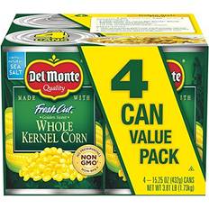 Canned Food Del Monte Monte Canned Whole Golden Sweet Kernel Corn, 15.25 432oz 4pack