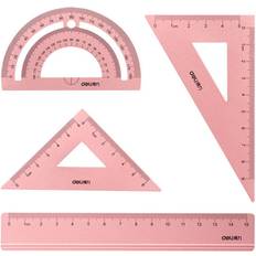 Blue Rulers ChaoChuang 4 pieces of metal ruler aluminum set ruler ruler protractor triangle ruler