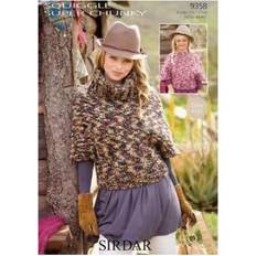 Women Needlework Patterns SIRDAR Knitting Pattern 9358 Kids, Women 24 inch 46 inch Sweaters
