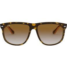 Ray-Ban RB4147 Boyfriend Square Sunglasses, Havana/Clear